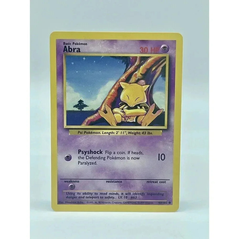 Abra Base Set 43/102 Unlimited Common Pokémon TCG Non‎ Holo Vintage 1999 LP